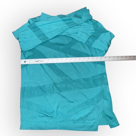 LAFAYETTE 148 NEW YORK Asymmetrical Sweater - Teal Large - Picture 7 of 12